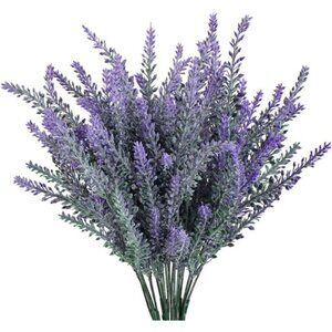 Purple Artificial Lavender Flowers 4pcs Wedding Home Table Decor Bouquet
